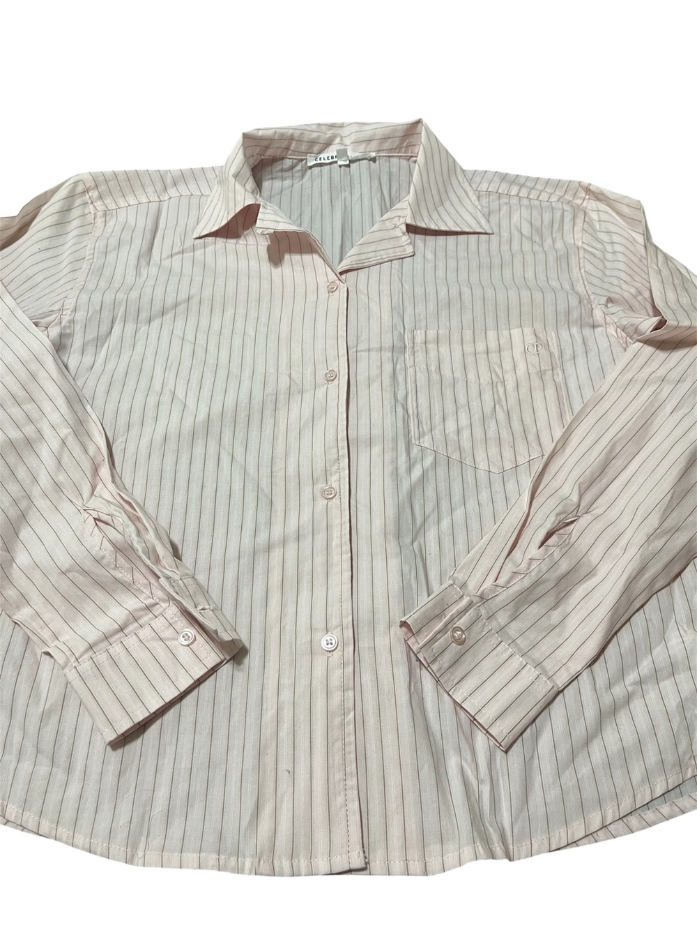 Celebrity Pink Button Down Top